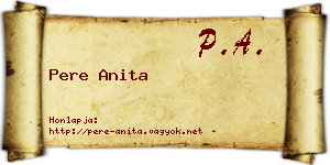 Pere Anita névjegykártya